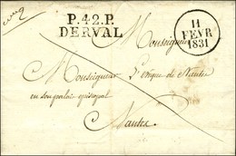 P. 42. P. / DERVAL Sur Lettre Avec Texte Daté 1831. - SUP. - R. - Sonstige & Ohne Zuordnung