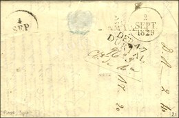 DEB. 47 / DURTAL Sur Lettre Avec Texte Daté 1829. - SUP. - R. - Sonstige & Ohne Zuordnung