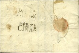 DEB. 72 / LINAS Sur Lettre Avec Texte Daté 1819. - SUP. - R. - Sonstige & Ohne Zuordnung