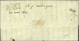 DEB. 78 / CUERS Sur Lettre Avec Texte Daté 1822. - SUP. - R. - Sonstige & Ohne Zuordnung