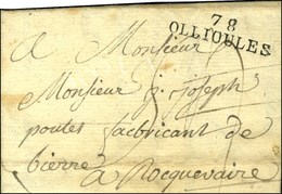 78 / OLLIOULES Sur Lettre Avec Texte Daté 1792. - SUP. - Sonstige & Ohne Zuordnung