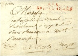 N° 9 / GRANDE ARMEE Rouge Sur Lettre Avec Texte Et En-tête Imprimé Daté Au Quartier Général à Berlin. 1808. - TB. - Army Postmarks (before 1900)