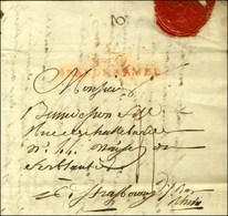 N° 39 / GRANDE ARMEE Rouge Sur Lettre Avec Texte Daté De Lansberg. Au Verso, Beau Cachet De Cire De La Grande Armée Avec - Army Postmarks (before 1900)