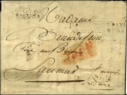 Bau Gal PORT PAYE / ARM. D'HANOVRE Rouge Sur Lettre Avec Texte Historique Non Daté Mentionnant L'Empereur. - TB. - Army Postmarks (before 1900)