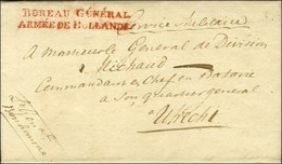 BUREAU GENERAL / ARMEE DE HOLLANDE Rouge Sur Lettre Avec Texte Daté Au Quartier Général à Groningue Le 16 Février 1806, - Sellos De La Armada (antes De 1900)