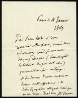 SAINTE-BEUVE Charles Augustin (1804-1869), écrivain, Poète, De L'Académie Française. - Andere & Zonder Classificatie