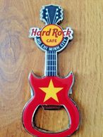 HRC Hard Rock Cafe Ho Chi Minh City Vietnam Viet Nam Flag Guitar Bottle Opener Magnet / Brand New - Bottle Openers