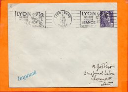 RHONE, Lyon, Flamme SCOTEM N° 76, Lyon Grande Ville De France - Mechanical Postmarks (Advertisement)