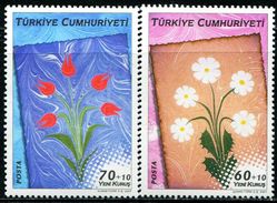 XD0555 Turkey 2007 Flower Painting 2v MNH - Autres & Non Classés