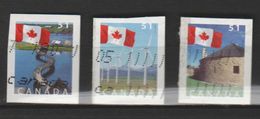 CANADA ,N°2191-93 " DRAPEAU NATIONAL  ET PAYSAGES - Francobolli