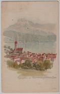 Gersau Am Vierwaldstättersee - Künstlerkarte Litho - Gersau