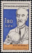 Czechoslovakia / Stamps (1969) 1772: Ales Hrdlicka (1869-1943) Czech Anthropologist, UNESCO; Painter: A. Hoffmeister - Archaeology