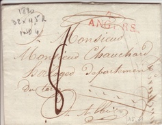 MAINE ET LOIRE - 47 Angers - Lettre à Alby - PD 32x11.5 R -Tm8 - 1810 - 1792-1815: Veroverde Departementen