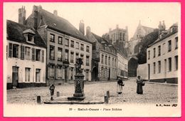 Delcampe - Saint Omer - Place Sithieu - Panier En Osier - Fontaine - Animée - B.F. PARIS - Saint Omer