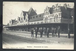 +++ CPA - ESSCHEN - ESSEN - Binnenzicht Der Statie - Chefs De Gare   // - Essen