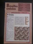 Ouvrage Tricot-8 Motifs Mailles Croisées-Loisirs Créatifs Vintage Décor-Ondes-torsades-tresses-ailettes-caducée-FicheN°1 - Lana