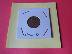 Lincoln 1952 D - 1909-1958: Lincoln, Wheat Ears Reverse