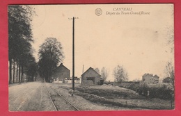 Casteau - Dépôt Du Tram , Grand'Route - 1937 ( Voir Verso ) - Soignies