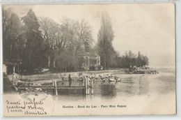 Suisse Genève Bord Du Lac Parc Mon Repos 1904 Timbre 10 C Helvetia Rose Dos - Genève