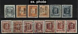 BELGIUM, Pre-Cancels, (*) MNG, F/VF - Sobreimpresos 1922-31 (Houyoux)