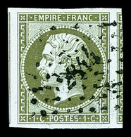 O N°11, 1c Olive, Deux Voisins, Pièce Choisie. TTB (signé Scheller)    Qualité: O - 1853-1860 Napoléon III