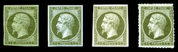 * N°11a/b/c, 1c Empire, 3 Nuances Différentes +1ex Percé En Lignes. TB  Cote: 1150 Euros  Qualité: * - 1853-1860 Napoleon III