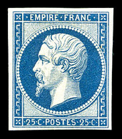 ** N°15c, 25c Bleu, Impression De 1862, FRAÎCHEUR POSTALE, SUP (certificat)    Qualité: ** - 1853-1860 Napoléon III