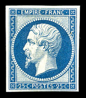 ** N°15c, 25c Bleu, Impression De 1862, FRAÎCHEUR POSTALE, SUP (certificat)    Qualité: ** - 1853-1860 Napoleon III