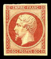* N°17Ah, 80c Carmin, Impression De 1862. SUP (certificat)  Cote: 3000 Euros  Qualité: * - 1853-1860 Napoleon III