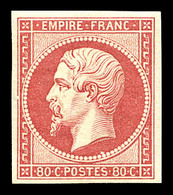 ** N°17B, 80c Rose, Fraîcheur Postale. SUPERBE. R.R (certificat)    Qualité: ** - 1853-1860 Napoleon III