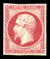 * N°17B, 80c Rose, Fraîcheur Postale. SUPERBE. R. (signé/certificat)  Cote: 3800 Euros  Qualité: * - 1853-1860 Napoleon III