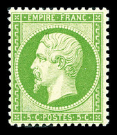 ** N°20, 5c Vert, Fraîcheur Postale, SUP (signé/certificat)    Qualité: ** - 1862 Napoléon III