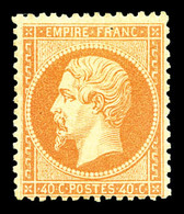 * N°23a, 40c Orange Clair. TTB (certificat)  Cote: 2900 Euros  Qualité: * - 1862 Napoléon III.