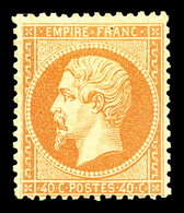 * N°23a, 40c Orange Clair. TTB (certificat)  Cote: 2900 Euros  Qualité: * - 1862 Napoléon III