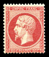 * N°24, 80c Rose, Quasi**. TTB (signé Brun/certificat)  Cote: 2300 Euros  Qualité: * - 1862 Napoléon III.