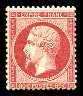 * N°24, 80c Rose, Quasi**. TTB (signé Brun/certificat)  Cote: 2300 Euros  Qualité: * - 1862 Napoléon III