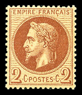** N°26A, 2c Rouge-brun Type I. SUP    Qualité: ** - 1863-1870 Napoléon III Lauré