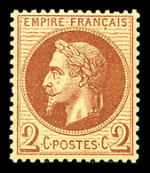 ** N°26A, 2c Rouge-brun Type I. SUP    Qualité: ** - 1863-1870 Napoleon III With Laurels