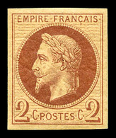 * N°26Af, 2c Rouge-brun, Impression De Rothschild. TTB (signé Brun)  Cote: 400 Euros  Qualité: * - 1863-1870 Napoléon III. Laure