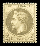 * N°27B, 4c Gris Type II. TB (signé Brun)  Cote: 350 Euros  Qualité: * - 1863-1870 Napoléon III Lauré