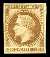 * N°28Aa, 10c Bistre Impression De Rothschild. TB (signé)  Cote: 285 Euros  Qualité: * - 1863-1870 Napoleon III With Laurels