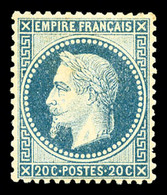 * N°29B, 20c Bleu Type II, Très Bon Centrage, SUP (signé Brun/certificat)    Qualité: * - 1863-1870 Napoléon III. Laure