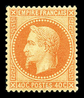 * N°31, 40c Orange. SUP (signé Brun/certificat)  Cote: 1750 Euros  Qualité: * - 1863-1870 Napoléon III Lauré