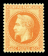 * N°31, 40c Orange. SUP (signé Brun/certificat)  Cote: 1750 Euros  Qualité: * - 1863-1870 Napoleon III With Laurels