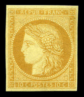 * N°36c, 10c Bistre-jaune, Reimpression De Granet, Frais. TTB (certificat)  Cote: 450 Euros  Qualité: * - 1870 Siège De Paris