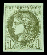 * N°39A, 1c Olive Rep 1, TB (signé Scheller)  Cote: 300 Euros  Qualité: * - 1870 Emission De Bordeaux