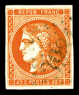 O N°48a, 40c Orange-vif. TTB (signé Scheller)  Cote: 220 Euros  Qualité: O - 1870 Emission De Bordeaux