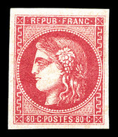 * N°49, 80c Rose, Quasi **, Quatre Belles Marges, TTB (certificat)  Cote: 725 Euros  Qualité: * - 1870 Emission De Bordeaux