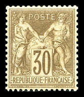 ** N°69, 30c Brun-clair Type I, Très Bon Centrage, Fraîcheur Postale. SUP (certificat)    Qualité: ** - 1876-1878 Sage (Type I)
