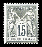 * N°77, 15c Gris Type II, Très Frais. TTB (certificat)  Cote: 1200 Euros  Qualité: * - 1876-1878 Sage (Type I)